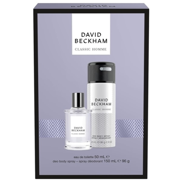 Giftset David Beckham Classic Homme Edt 50ml + Deo Spray 150ml Silver