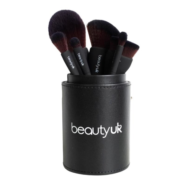 Beauty UK Brush Set And Holder Transparent