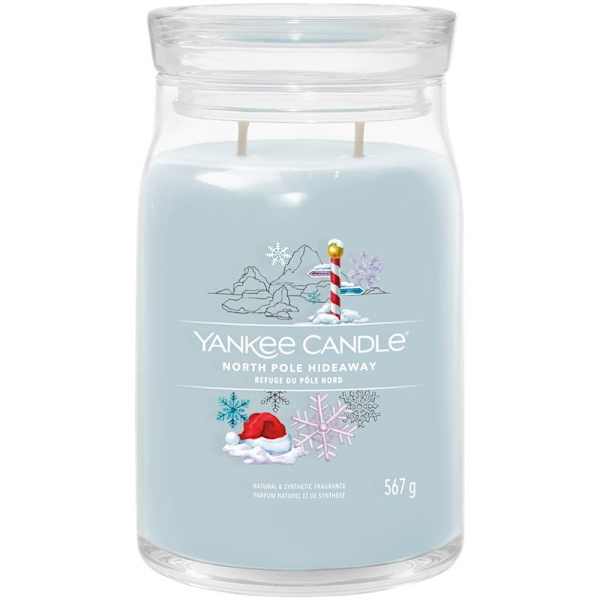 Yankee Candle Signature Large Jar North Pole Hideaway 567g Blå