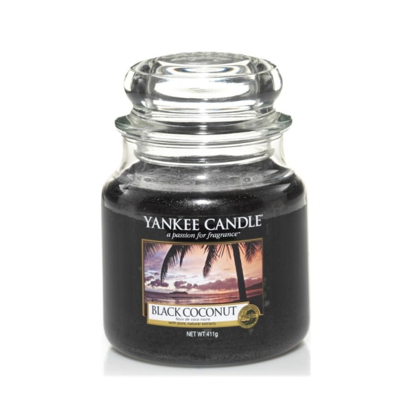 Yankee Candle Classic Medium Jar Black Coconut Candle 411g White