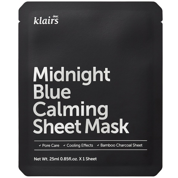 Klairs Midnight Blue Calming Sheet Mask 25ml Transparent