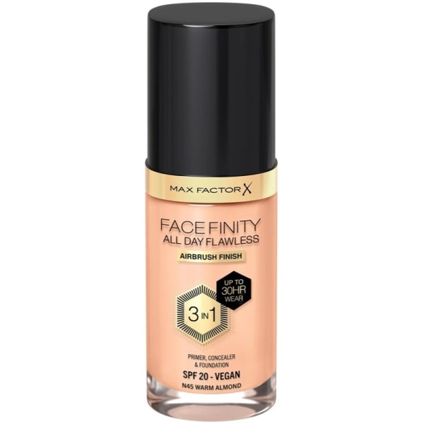 Max Factor Facefinity 3 In 1 Foundation 45 Warm Almond Transparent