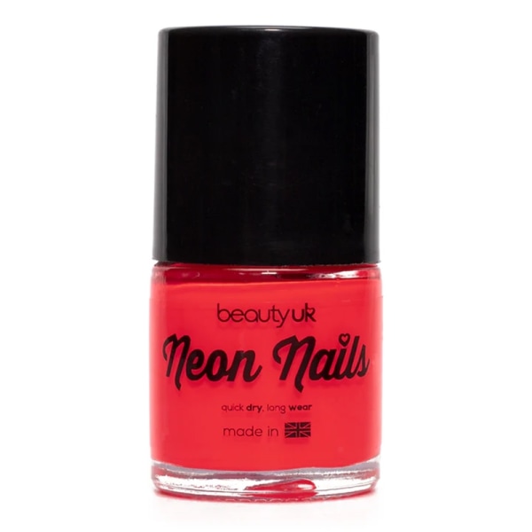 Beauty UK Neon Nail Polish - Coral Transparent