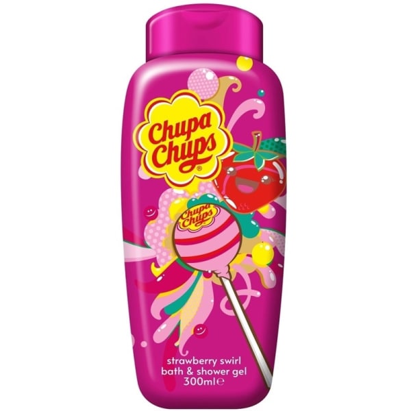 Chupa Chups Bath & Body Wash Strawberry Swirl 300ml Pink