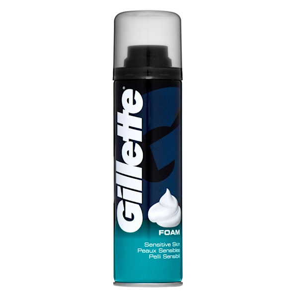 Gillette Sensitive Skin Shaving Foam 200ml Svart