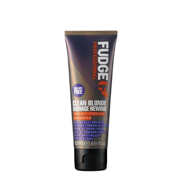 Fudge Clean Blonde Damage Rewind Violet Shampoo 50ml Svart