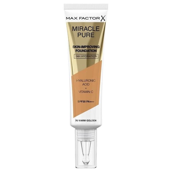 Max Factor Miracle Pure Skin-Improving Foundation 76 Warm Golden 30ml Multicolor
