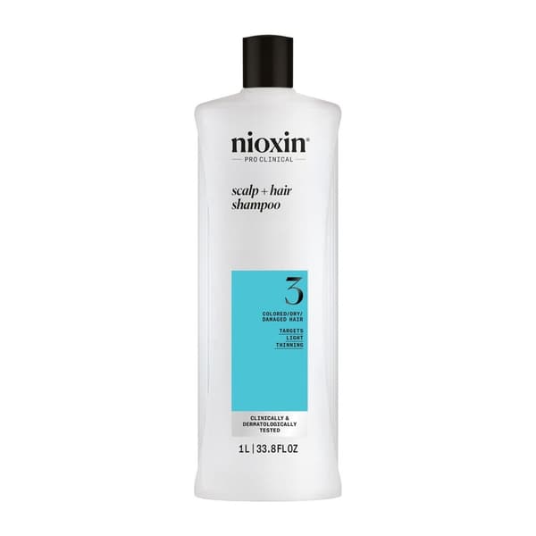 Nioxin System 3 Shampoo for Colored Thinning Hair 1000ml White