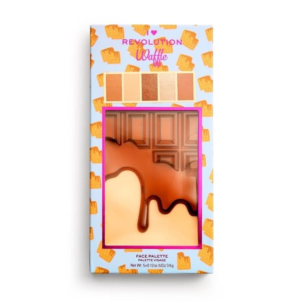 Makeup Revolution Chocolate Face Palette - Waffle Brown