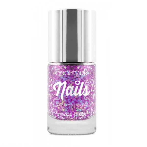 Beauty UK Glitter Nail Polish - Andromeda Purple Transparent