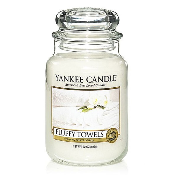 Yankee Candle Classic Large Jar Fluffy Towels Candle 623g White