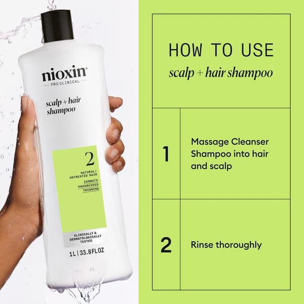 Nioxin System 2 Shampoo for Thinning Hair 1000ml White