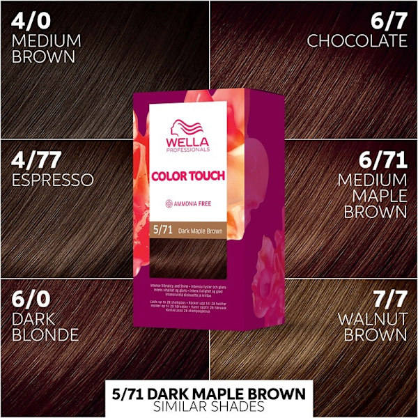 Wella Color Touch Deep Browns 5/71 Dark Maple Brown Brun