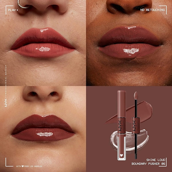 NYX PROF. MAKEUP Shine Loud Pro Pigment Lip Shine - Boundary Pusher Rosa