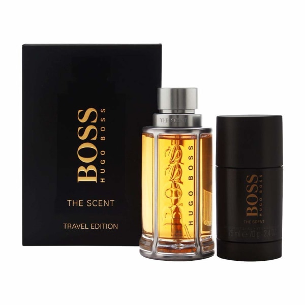 Giftset Hugo Boss The Scent Travel Edition Edt 100ml + Deo 75ml Black