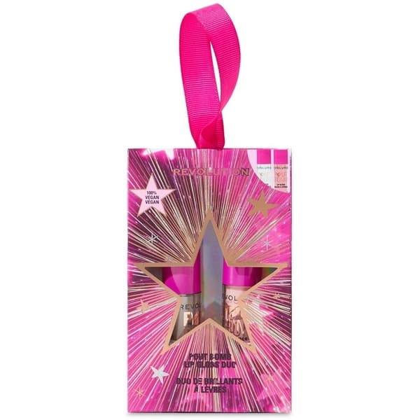 Makeup Revolution Pout Bomb Plumping Mini Lip Gloss Set Rosa