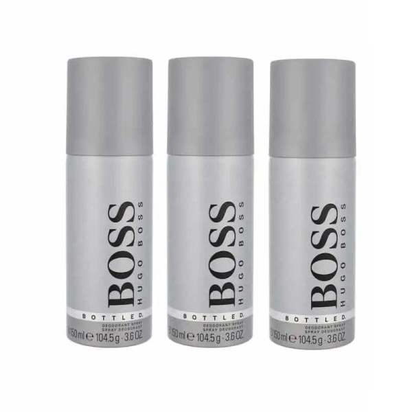 3-pack Hugo Boss Bottled Deo Spray 150ml Transparent