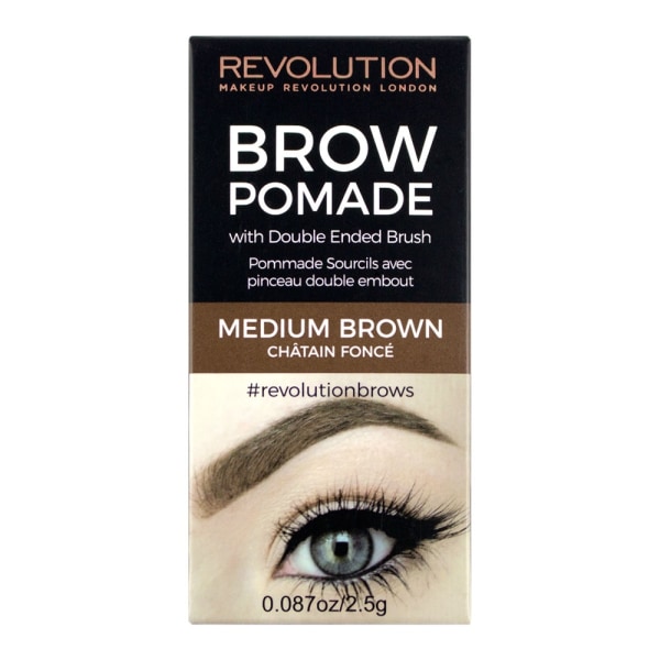 Makeup Revolution Brow Pomade - Medium Brown Brun