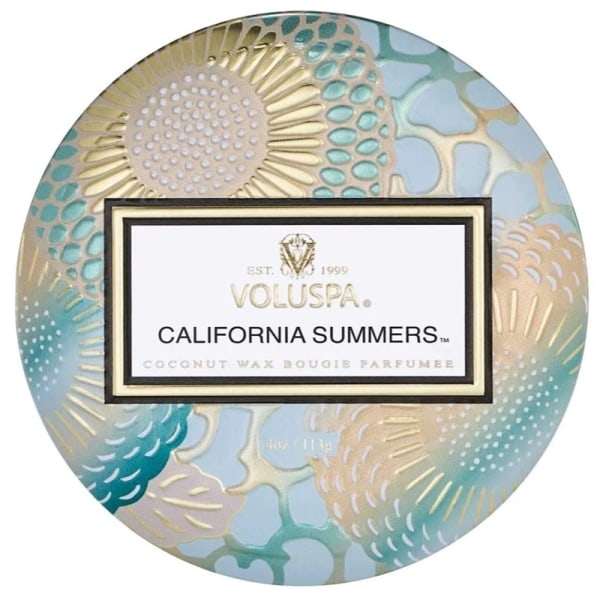 Voluspa Decorative Tin Candle California Summers 113g Blue