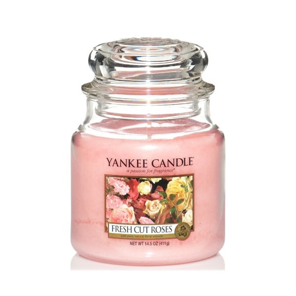 Yankee Candle Classic Medium Jar Fresh Cut Roses 411g Rosa