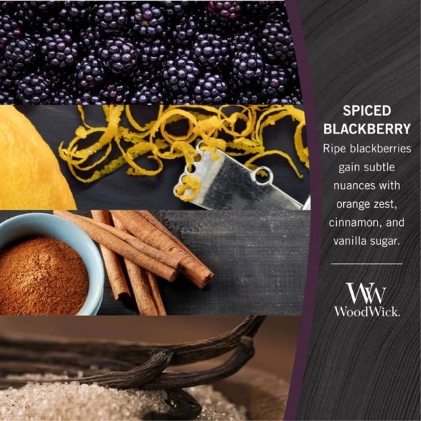 WoodWick Large - Spiced Blackberry Transparent
