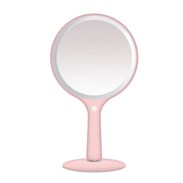 Kokie LED Handheld Ring Mirror - USB Rechargeable Pink