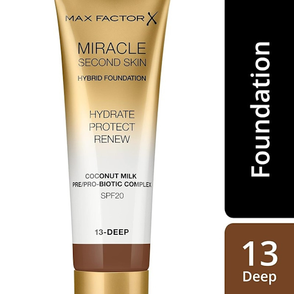 Max Factor Miracle Second Skin Foundation 13 Deep Beige