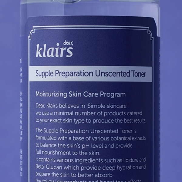 Klairs Supple Preparation Unscented Toner 30ml Transparent