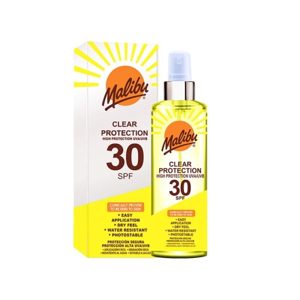 Malibu Clear Protection Spray SPF30 250ml White