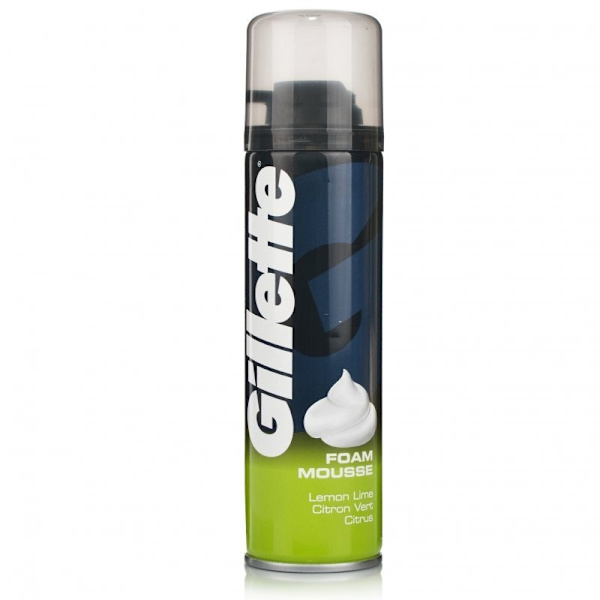 Gillette Shave Foam Lemon & Lime 200ml Transparent