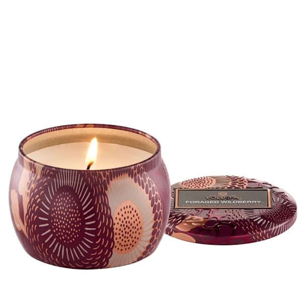 Voluspa Decorative Tin Candle Foraged Wildberry 113g Purple