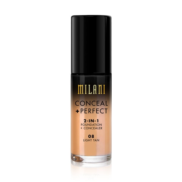 Milani Conceal+Perfect Liquid Foundation - 08 Light Tan Transparent