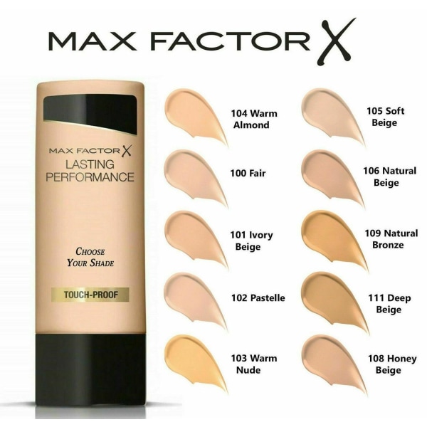 Max Factor Lasting Performance 101 Ivory Beige Transparent