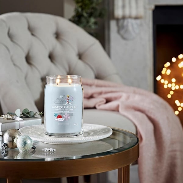 Yankee Candle Signature Large Jar North Pole Hideaway 567g Blå