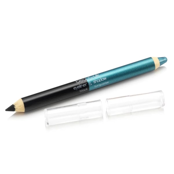 Beauty UK Double Ended Jumbo Pencil no.3 - Black&Turquoise Transparent