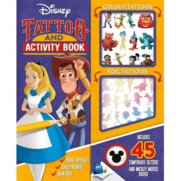 Disney Tattoo And Activity Book multifärg