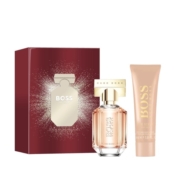 Giftset Hugo Boss The Scent For Her Edp 30ml + Body Lotion 50ml Transparent