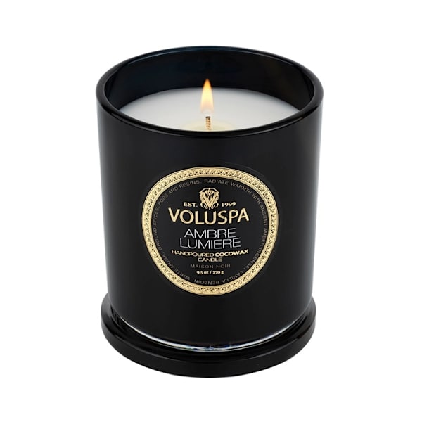 Voluspa Classic Candle Ambre Lumiere 269g Svart