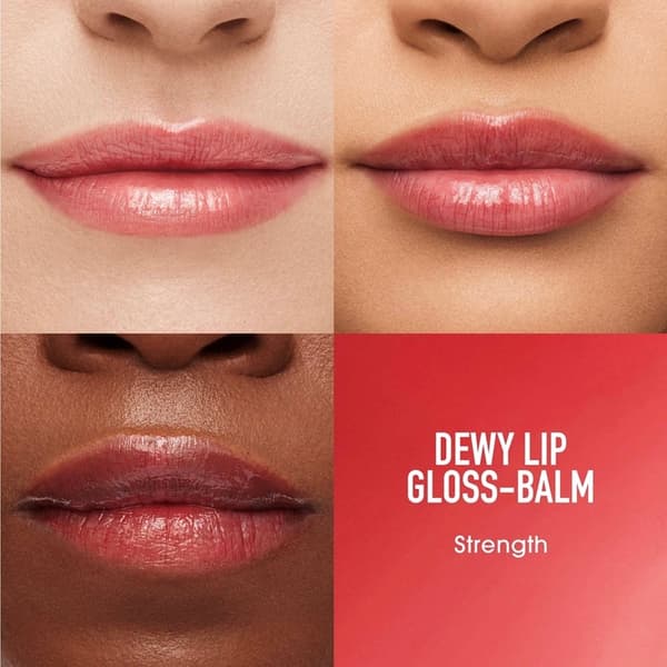 BareMinerals Dewy Lip Gloss-Balm Strength Röd