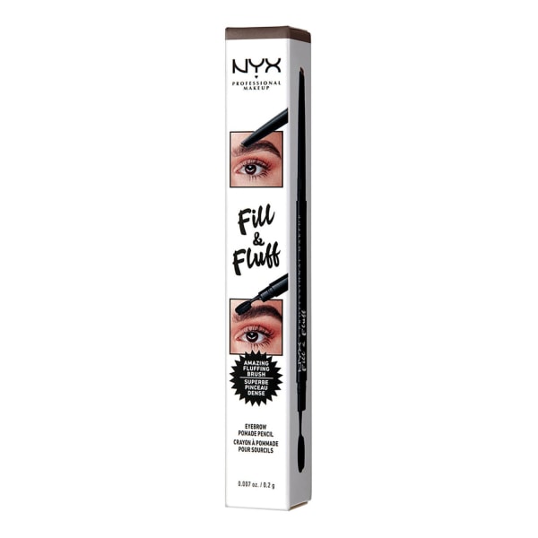 NYX PROF. MAKEUP Fill & Fluff Eyebrow Pomade Pencil - Chocolate Transparent