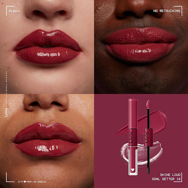 NYX PROF. MAKEUP Shine Loud Pro Pigment Lip Shine - Goal Getter Rosa