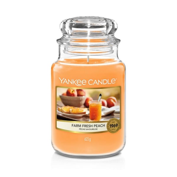 Yankee Candle Classic Large Farm Fresh Peach 623g Orange