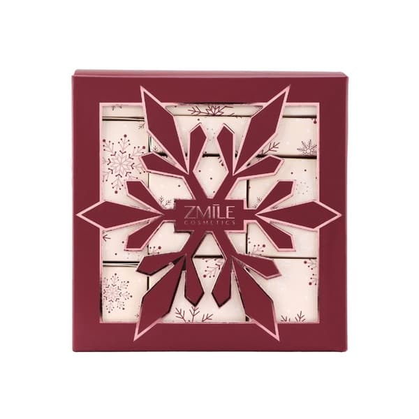 Zmile Cosmetics Beauty Advent Calendar Snowflake Puzzle Cube Cherry Red Red