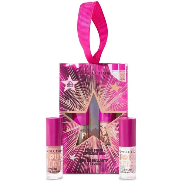 Makeup Revolution Pout Bomb Plumping Mini Lip Gloss Set Pink