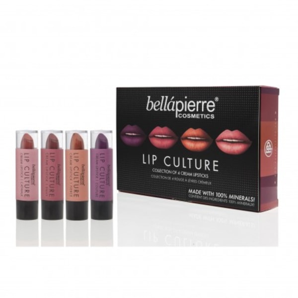 Bellapierre Lip Culture Collection 4 Cream Lipsticks Transparent