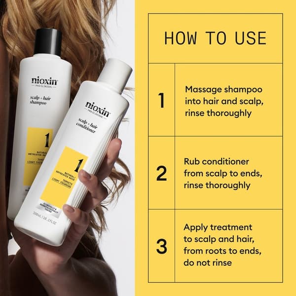 Nioxin System 1 Trial Kit for Thinning Hair 450ml White