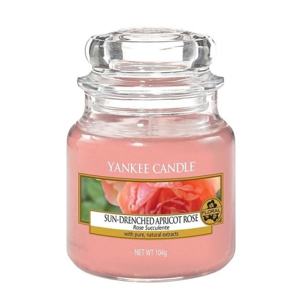Yankee Candle Classic Small Jar Sun-Drenched Apricot Rose 104g Pink