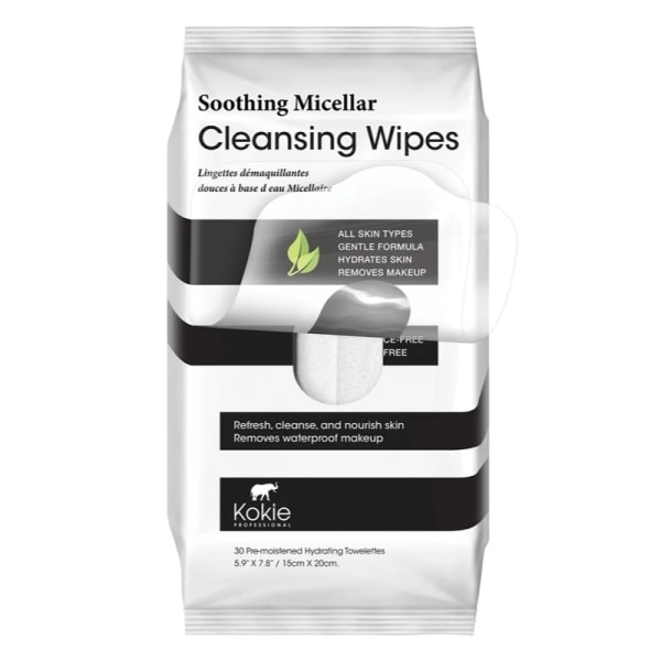 Kokie Cleansing Wipes 30pcs Transparent