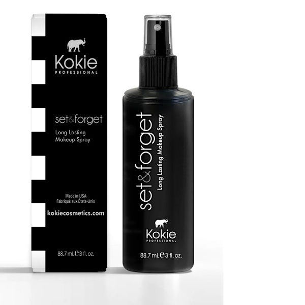 Kokie Set and Forget Long Lasting Setting Spray Svart