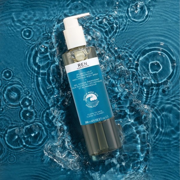 REN Atlantic Kelp And Magnesium Anti-Fatigue Body Wash 300ml Transparent